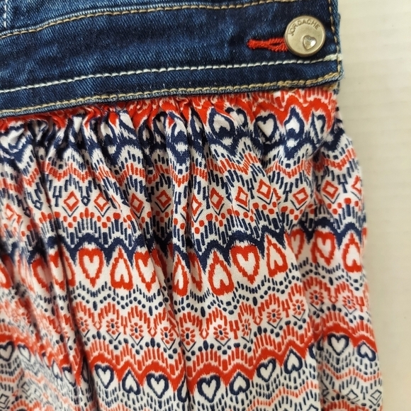 Jordache Toddler Girls Denim Overalls Jumper Size 3T / NP3 Red White Blue Skirt - Picture 3 of 13